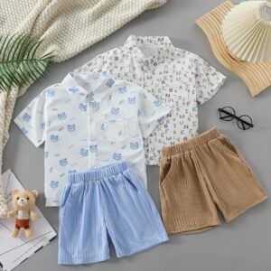 Conjunto café niño 3/4Y