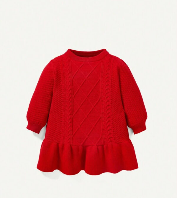 Vestido rojo tejido 9/12m