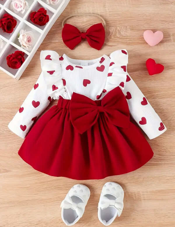Vestido dúo corazón 9/12m