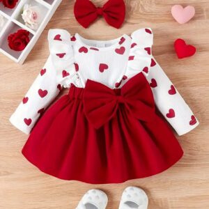 Vestido dúo corazón 12/18m