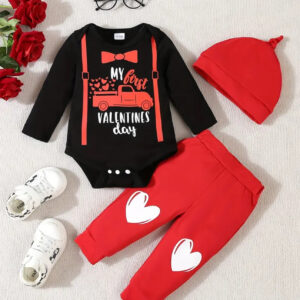 Conjunto 3pzs corazón 6/9m