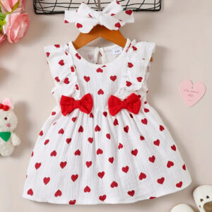 Vestido corazón algodón 6/9m