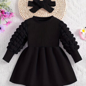 Vestido negro 6/9m