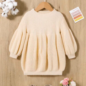Vestido punto beish 12/18m