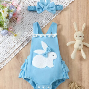Body azul conejo 12/18m