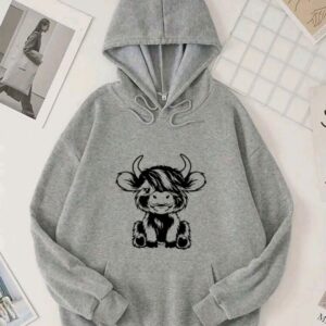 Sudadera gris vaca
