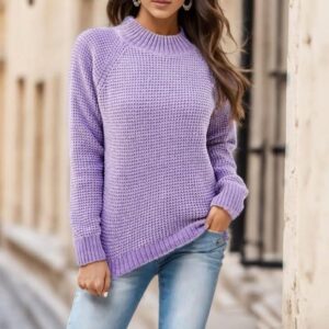 Suéter tejido morado S