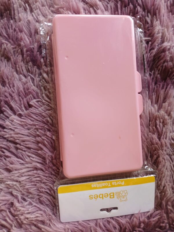 Porta toallitas rosa
