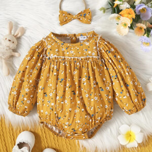 Body naranja florecitas 12/18m