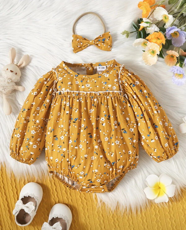 Body naranja florecitas 12/18m