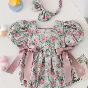 Body rosas y moños 1/2 años