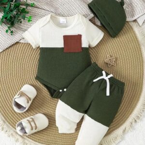 Conjunto algodón azul 3/6m