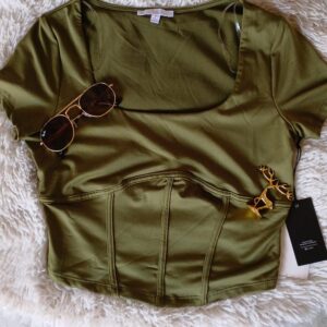 Blusa verde militar -L