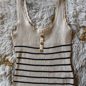 Blusa rayas beish -S