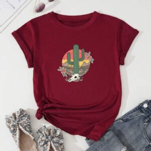Blusa roja cactus M