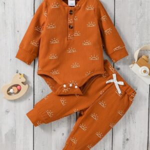 Conjunto sepia chedron 3/6m