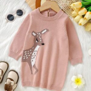 Vestido tejido venadito 9/12m