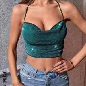 Top verde bling M