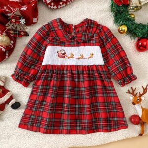 Vestido cuadros 6/12m