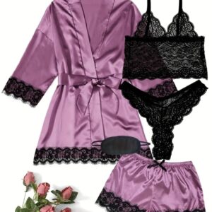 Conjunto pijama morada L