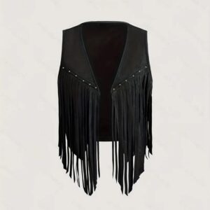 Chaleco negro vaquero S