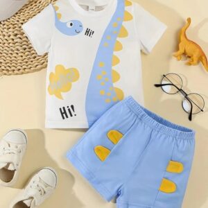 Conjunto dinosaurio azul 9/12m