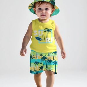 Traje de baño amarillo 6/9m