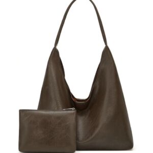 Bolsa vinipiel gris/cafe