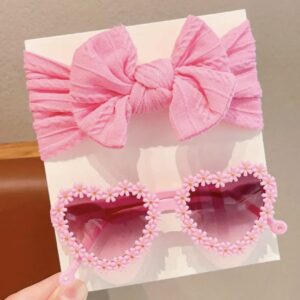 Set diadema y lentes rosas