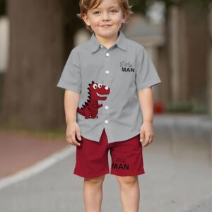 Conjunto dinosaurio rojo 1/2 años