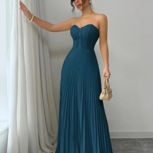 Vestido azul turquesa M