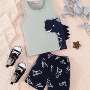 Conjunto negro dino 1/2 años