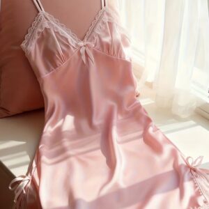 Camison encaje rosa S