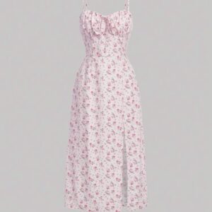 Vestido campirano rosas M