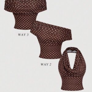 Blusa lunares cafe S