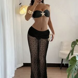 Traje de baño encaje negro S