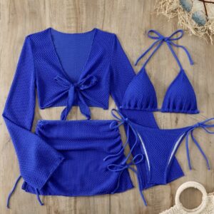 Conjunto traje baño azul rey L
