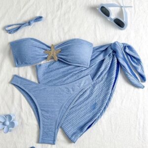 Traje de baño azul cielo M