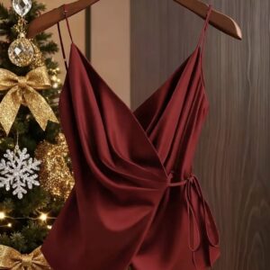 Blusa guinda asimetrica S