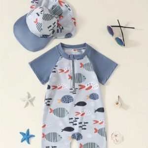 Traje de baño peces 6/9m